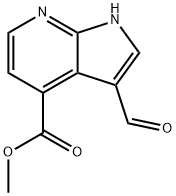 4-Methoxycarbonyl-7-azaindole-3-carbaldehyde Struktur