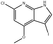 6-Chloro-3-iodo-4-Methoxy-7-azaindole Struktur