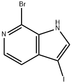 7-BroMo-3-iodo-6-azaindole Struktur