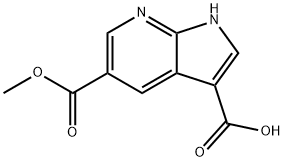 5-Methoxycarbonyl-7-azaindole-3-carboxylic acid Struktur