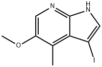 3-Iodo-5-Methoxy-4-Methyl-7-azaindole Struktur