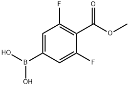 (3,5-Difluoro-4-(Methoxycarbonyl)phenyl)boronic acid Struktur