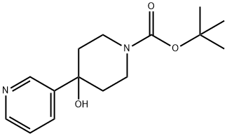 1-Boc-4-hydroxy-4-(3-pyridinyl)-piperidine Struktur