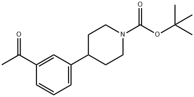 tert-Butyl 4-(3-acetylphenyl)piperidine-1-carboxylate Struktur