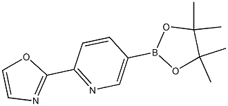 2-(5-(4,4,5,5-TETRAMETHYL-1,3,2-DIOXABOROLAN-2-YL)PYRIDIN-2-YL)OXAZOLE Struktur