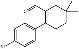 1-Cyclohexene-1-carboxaldehyde, 2-(4-chlorophenyl)-5,5-diMethyl- Struktur