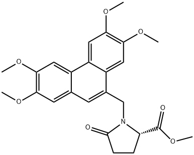 5-Oxo-1-[(2,3,6,7-tetraMethoxy-9-phenanthrenyl)Methyl]-L-proline Methyl Ester Struktur