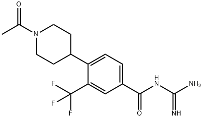 BenzaMide, 4-(1-acetyl-4-piperidinyl)-N-(aMinoiMinoMethyl)-3-(trifluoroMethyl)- Struktur