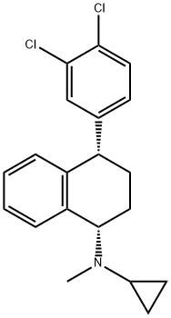 Cyclopropyl-[(1S,4S)-4-(3,4-dichloro-phenyl)-1,2,3,4-tetrahydro-naphthalen-1-yl]-Methyl-aMine Struktur