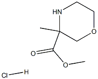 3-メチルモルホリン-3-カルボン酸メチル塩酸塩 化學(xué)構(gòu)造式