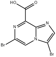 3,6-dibromoimidazo[1,2-a]pyrazine-8-carboxylic acid Struktur