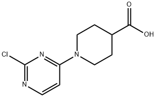 1-(2-Chloropyrimidin-4-yl)piperidine-4-carboxylic acid Struktur