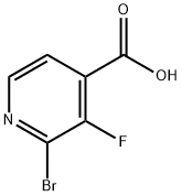 2-Bromo-3-fluoro-4-pyridinecarboxylic acid Struktur