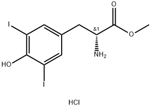 D-Tyrosine,3,5-diiodo-,Methyl ester,hydrochloride Struktur