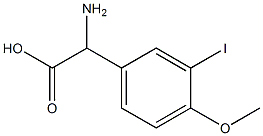 Benzeneacetic acid,a-aMino-3-iodo-4-Methoxy- Struktur