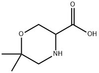 6,6-diMethylMorpholine-3-carboxylic acid Struktur