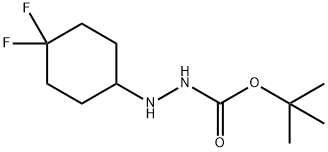 tert-butyl 2-(4,4-difluorocyclohexyl)hydrazinecarboxylate Struktur