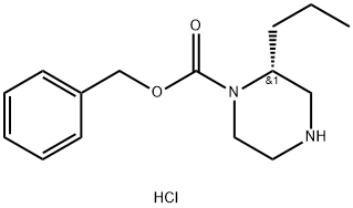 (R)-Benzyl 2-propylpiperazine-1-carboxylate hydrochloride Struktur