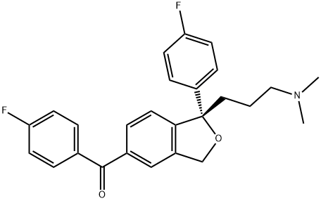 (1-(3-(diMethylaMino)propyl)-1-(4-fluorophenyl)-1,3-dihydroisobenzofuran-5-yl)(4-fluorophenyl)Methanone Struktur