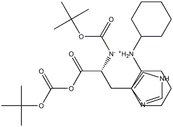 Di-boc-D-histidine dicyclohexylammonium salt Struktur