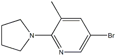 5-broMo-3-Methyl-2-(pyrrolidin-1-yl)pyridine Struktur