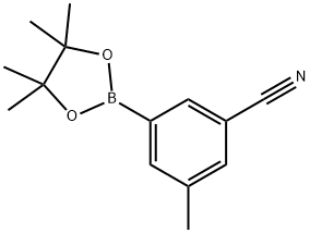 3-Methyl-5-(4,4,5,5-tetramethyl-[1,3,2]dioxaborolan-2-yl)-benzonitrile Struktur