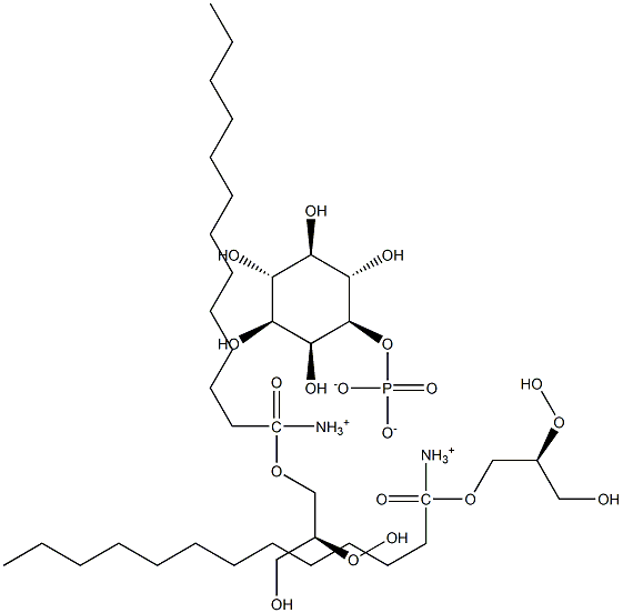 1-tridecanoyl-2-hydroxy-sn-glycero-3-phospho-(1'-Myo-inositol) (aMMoniuM salt) Struktur