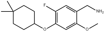 4-[(4,4-diMethylcyclohexyl)oxy]-5-fluoro-2-Methoxy-BenzeneMethanaMine Struktur