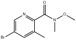 5-BroMo-N-Methoxy-N,3-diMethylpicolinaMide Struktur