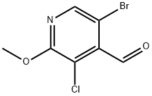 5-BroMo-3-chloro-2-Methoxyisonicotinaldehyde Struktur