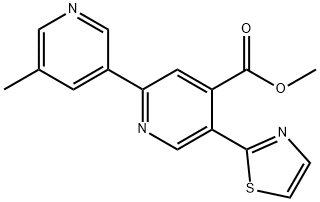 Methyl 5'-Methyl-5-(1,3-thiazol-2-yl)-2,3'-bipyridine-4-carboxylate Struktur