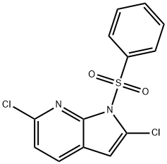 1-(Phenylsulphonyl)-2,6-dichloro-7-azaindole Struktur