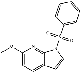 1-(Phenylsulfonyl)-6-Methoxy-7-azaindole Struktur