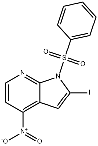 1-(Phenylsulphonyl)-2-iodo-4-nitro-7-azaindole Struktur