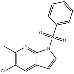 1-(Phenylsulphonyl)-5-chloro-6-Methyl-7-azaindole Struktur