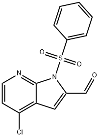 1-(Phenylsulphonyl)-4-chloro-7-azaindole-2-carbaldehyde Struktur