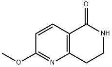 2-Methoxy-7,8-dihydro-6H-[1,6]naphthyridin-5-one Struktur