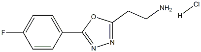 1,3,4-Oxadiazole-2-ethanamine, 5-(4-fluorophenyl)-, hydrochloride (1:1) Struktur