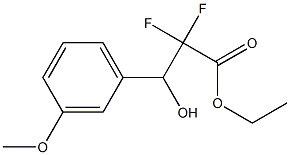 ethyl 2,2-difluoro-3-hydroxy-3-(3-Methoxyphenyl)propanoate Struktur