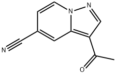 3-Acetylpyrazolo[1,5-a]pyridine-5-carbonitrile Struktur