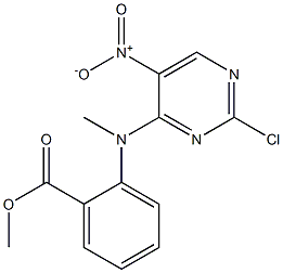 Methyl 2-((2-chloro-5-nitropyriMidin-4-yl)(Methyl)aMino)benzoate Struktur