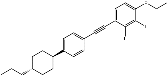 1-Ethoxy-2,3-difluoro-4-[[4-(trans-4-propylcyclohexyl)phenyl]ethynyl]benzene Struktur