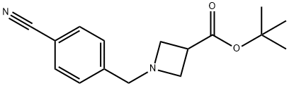 tert-Butyl 1-(4-cyanobenzyl)azetidine-3-carboxylate Struktur