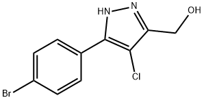 (3-(4-broMophenyl)-4-chloro-1H-pyrazol-5-yl)Methanol Struktur