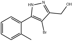 (4-broMo-3-(o-tolyl)-1H-pyrazol-5-yl)Methanol Struktur