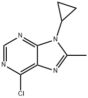 6-Chloro-9-cyclopropyl-8-Methyl-9H-purine Struktur