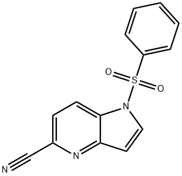 5-Cyano-1-(phenylsulfonyl)-4-azaindole Struktur