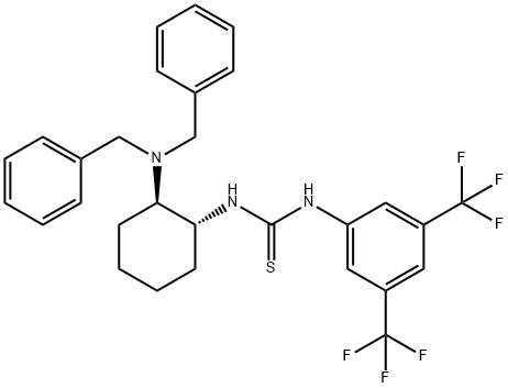 N-[(1R,2R)-2-[bis(phenylMethyl)aMino]cyclohexyl]-N'-[3,5-bis(trifluoroMethyl)phenyl]-Thiourea Struktur