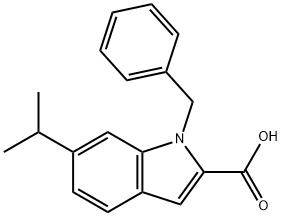 6-(1-Methylethyl)-1-(phenylMethyl)-1H-indole-2-carboxylic Acid Struktur