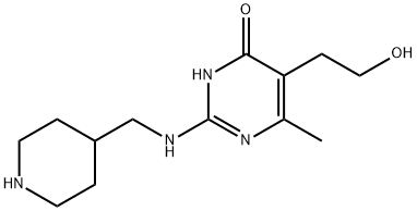 5-(2-Hydroxyethyl)-6-Methyl-2-[(4-piperidinylMethyl)aMino]-4(3H)-pyriMidinone Struktur